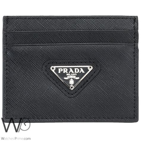 prada card holder wallet mens|Prada card holder with zipper.